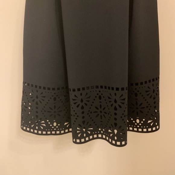 Vince Camuto Black Laser CutFlare Scuba Dress NWT - Picture 5 of 6